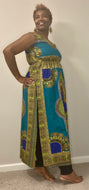 Dashiki Print Split Side Top