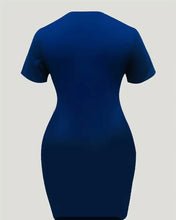 Load image into Gallery viewer, Face Print Crew Neck T -Shirt Dress
