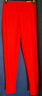 Junior Red Honeycomb Leggings 
