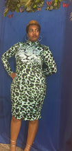 Load image into Gallery viewer, Leopard Print Green Dress
