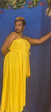 Load image into Gallery viewer, Pleated Yellow Maxi Dress

