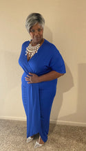 Load image into Gallery viewer, Irregular Hem Blue Maxi Dress
