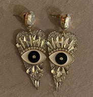 Heart Shape Eye Drop Earrings