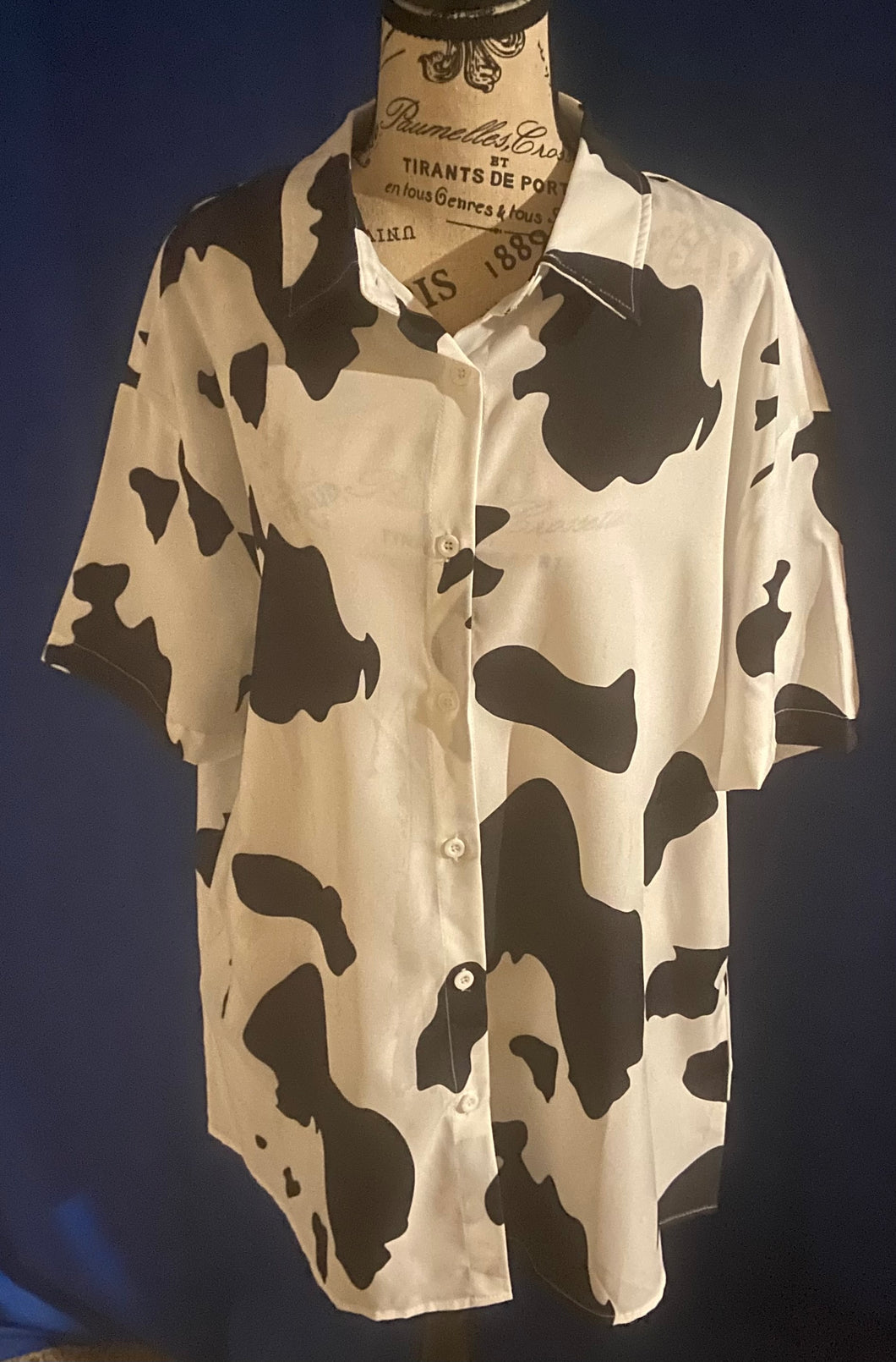 Cow Pattern Print Blouse