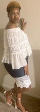 Load image into Gallery viewer, Patchwork Plus Size Half Length Pencil Denim Shorts
