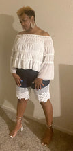 Load image into Gallery viewer, Patchwork Plus Size Half Length Pencil Denim Shorts
