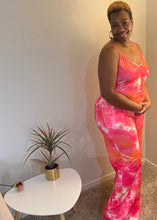 Load image into Gallery viewer, Tie Dye Wide Leg Rose Red Jumpsuit
