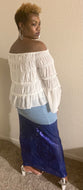 Patchwork Plus Size Long Skirt