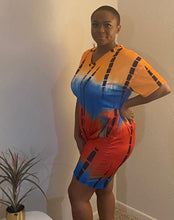 Load image into Gallery viewer, V  Neck Tie Dye Romper

