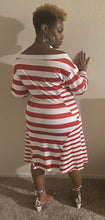 Load image into Gallery viewer, Striped Plus Size Long Sleeve Dress
