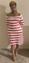 Load image into Gallery viewer, Striped Plus Size Long Sleeve Dress

