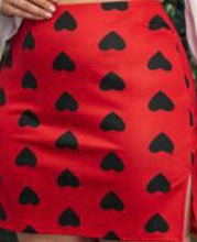 Load image into Gallery viewer, Plus Heart Print Mini Skirt
