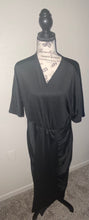 Load image into Gallery viewer, Irregular Hem Solid V Neck Plus Size Maxi Dress 
