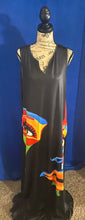 Load image into Gallery viewer, Abstract Figure Print Sleeveless Maxi Dress
