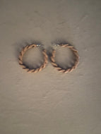 Geometric Hoop Earrings (Color-Pink)