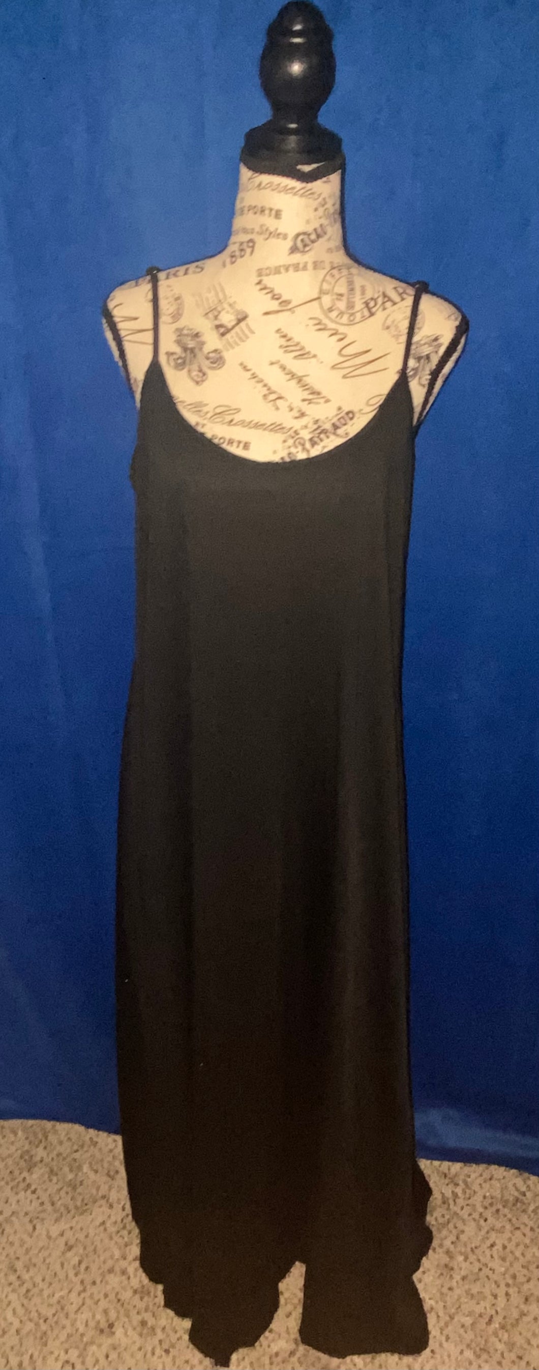 Solid Color Spaghetti Strap Maxi Dress