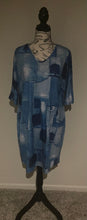 Load image into Gallery viewer, Denim Look Print V-Neck Casual Dress
