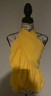 Layered Ruffle Trim Overlap Shirred Halter Top