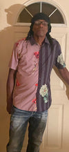 Load image into Gallery viewer, Men Strip Flower Print Shirt
