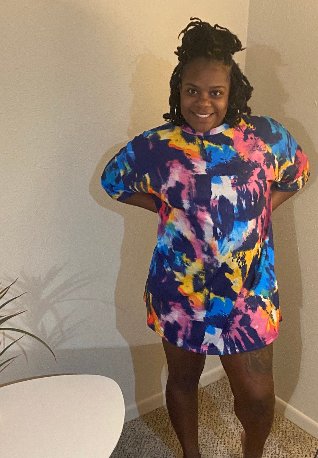 Tie Dye Tee  Min Dress