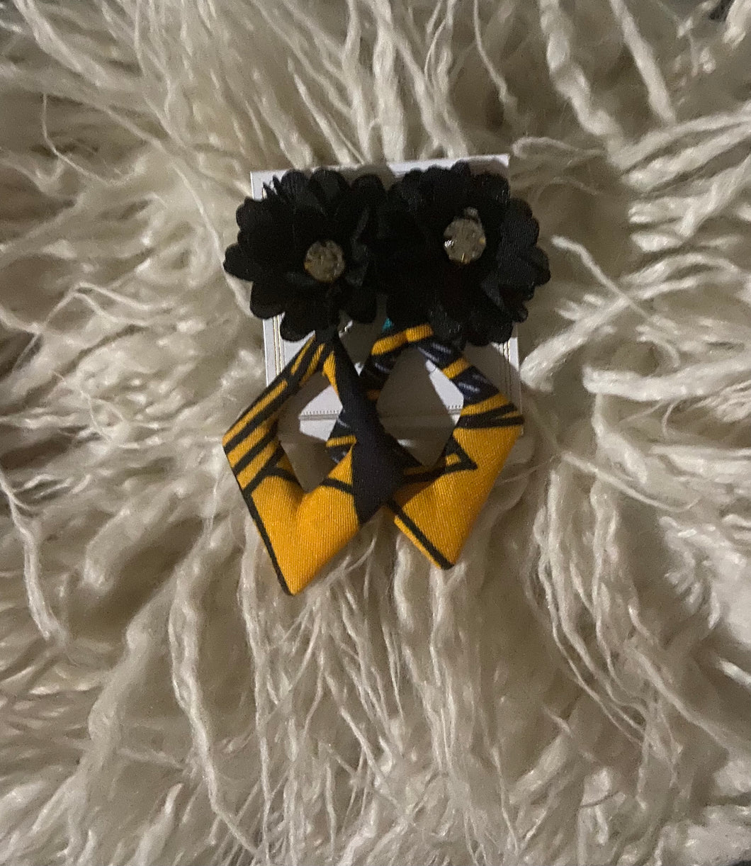 Diamond Drop Flower Earrings