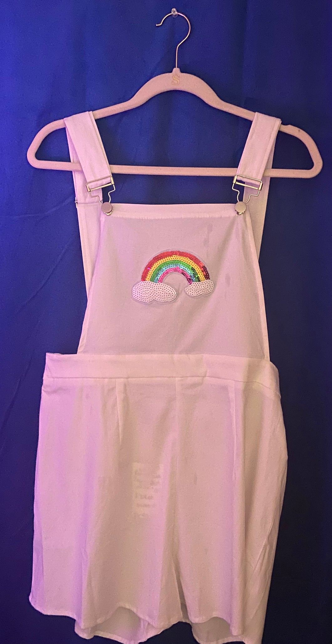 White Overall Romper
