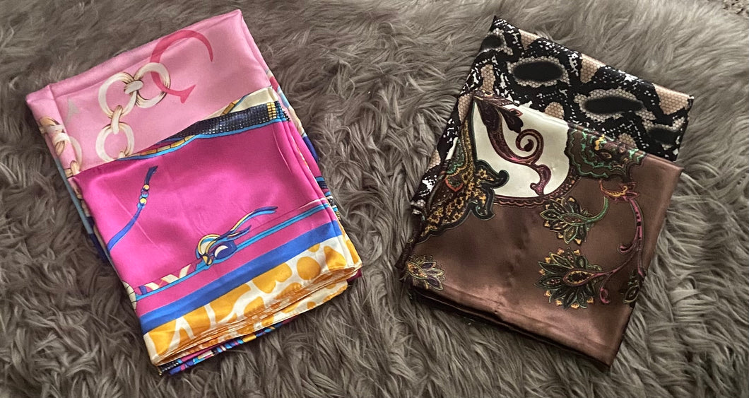 Multi Color Satin Scarf