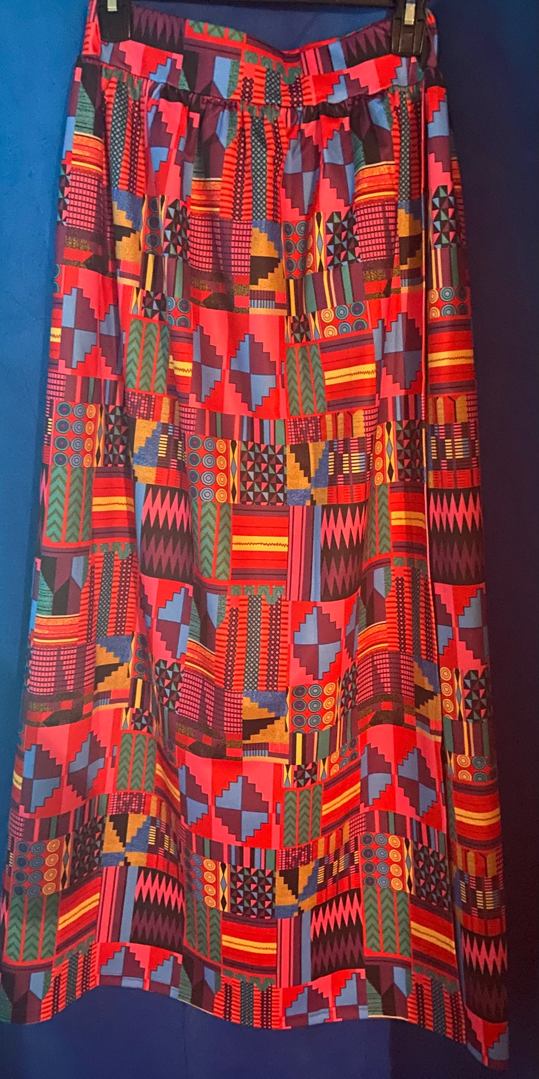 Long African Print Skirt
