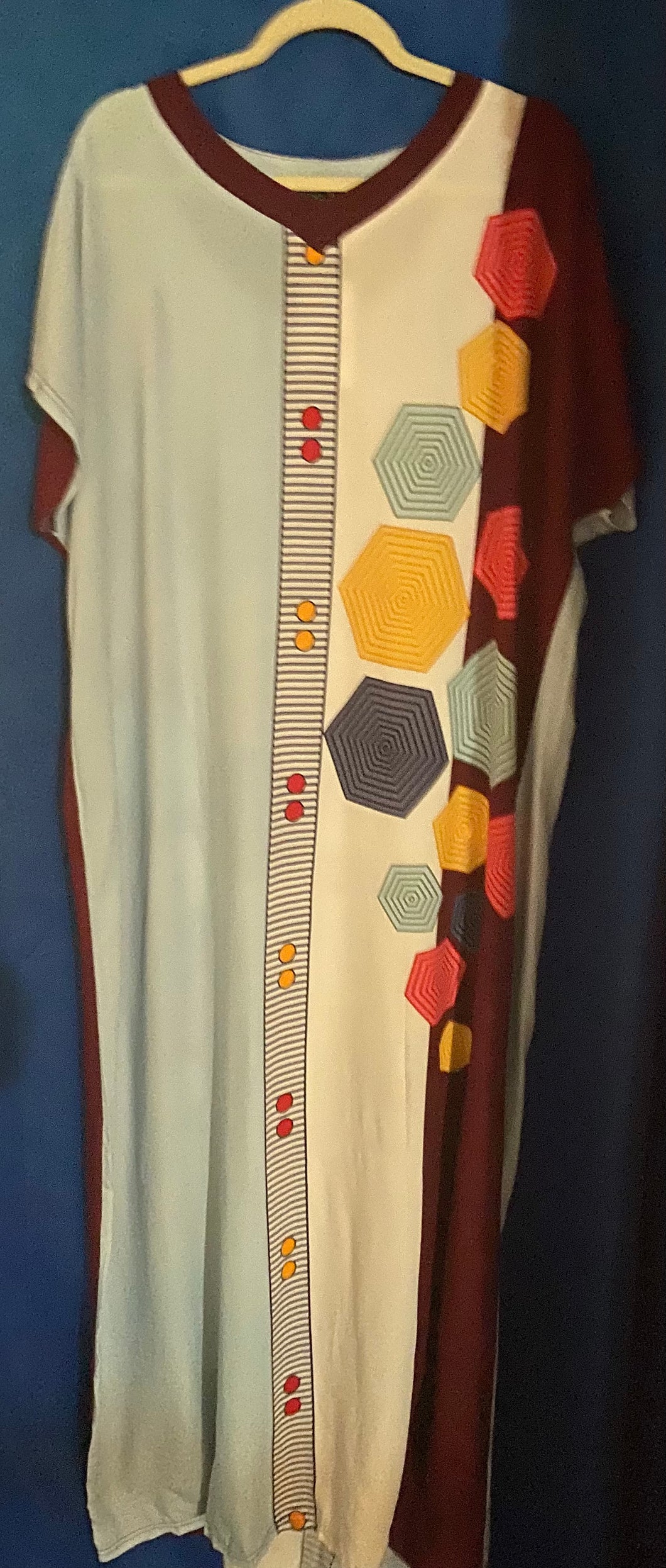 Long Color Block  Maxi Dress