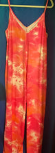 Load image into Gallery viewer, Tie Dye Wide Leg Rose Red Jumpsuit
