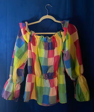 Load image into Gallery viewer, Printed Plaid Blouse

