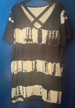 Load image into Gallery viewer, Tie Dye Striped Round Neck Blouse
