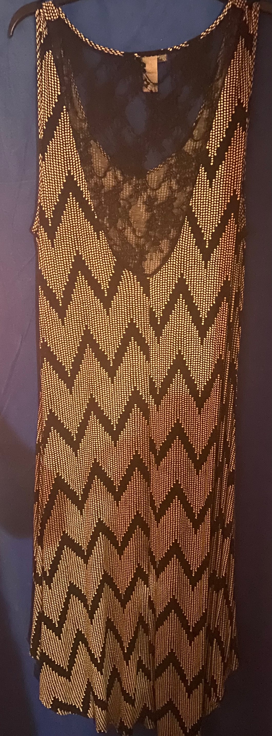 Chevron High Low Dress