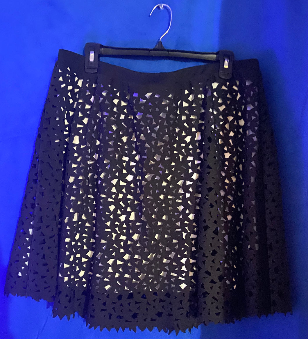 Cut Out Flared Mini Skirt