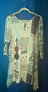Music Print Blouse