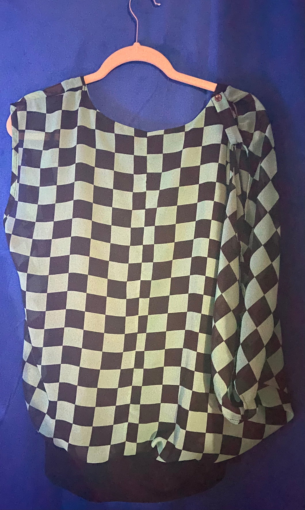 Asymmetrical Sheer Blouse
