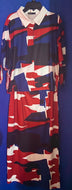 V-Collar Knot Sleeve Skirt & Top Set