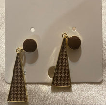 Load image into Gallery viewer, Brown Dangle Statement Earrings
