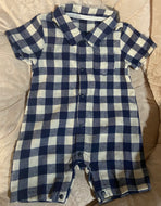 Baby Boy Plaid Romper