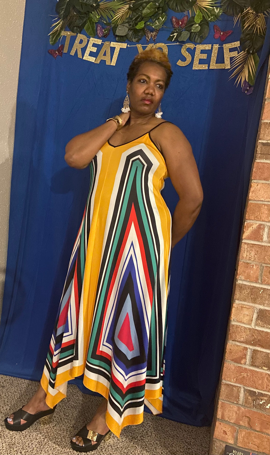 Geometric Maxi Dress