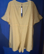 Yellow Plaid Romper